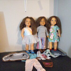 lot of 3 lotus dolls 18 inch